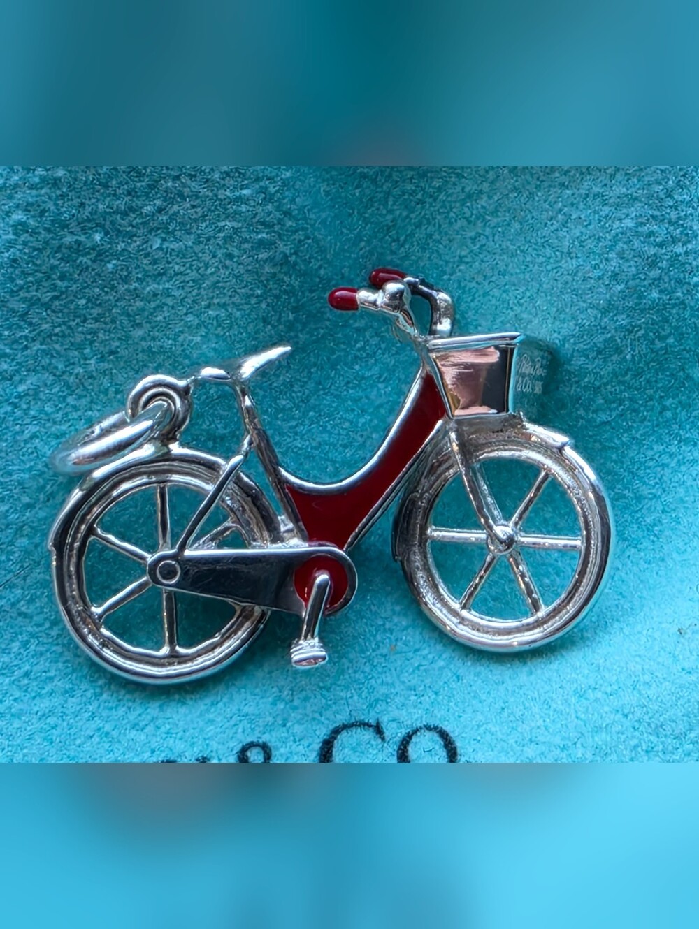 Tiffany & Co. Paloma Picasso Red Enamel Bicycle Charm